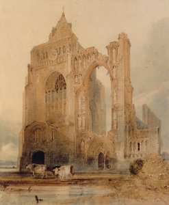 Croyland Abbey, Crowland (acuarela sobre papel) de John Sell Cotman