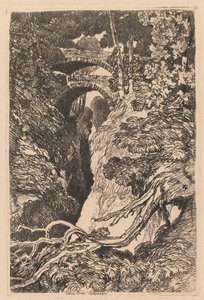 Puente del diablo, Cardiganshire de John Sell Cotman