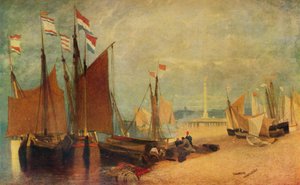 Barcos holandeses frente a Yarmouth, premios durante la guerra, c1823 1934 de John Sell Cotman