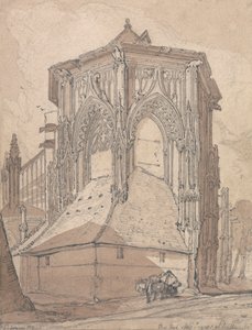 Extremo este de Saint Jacques en Dieppe, Normandía de John Sell Cotman
