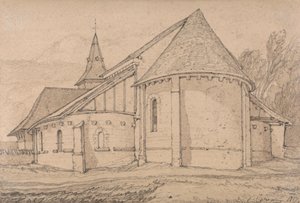 Extremo este de la iglesia abacial de San Pablo en Ruán, Normandía de John Sell Cotman