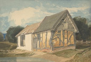Edificio de Granja junto a un Estanque, 1808-11 de John Sell Cotman