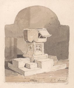 Fuente de la iglesia de Dersingham, Norfolk de John Sell Cotman