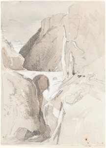Garganta con tocones de árboles de John Sell Cotman