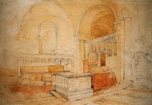 Interior de la Catedral de Norwich de John Sell Cotman