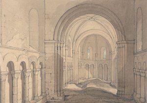 Interior de la capilla de San Julián, cerca de Ruán, Normandía de John Sell Cotman