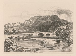 Libro de estudios: Placa 14, Tan-y-Bwlch, Merionethshire, Gales del Norte de John Sell Cotman