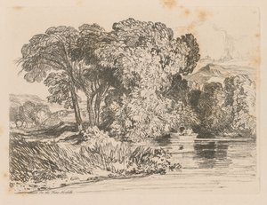 Liber Studiorum: Placa 4, Vista en el Yare, Norfolk, 1838 de John Sell Cotman