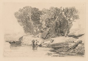 Libro de estudios: Lámina 7, Postwick Grove, Norfolk de John Sell Cotman