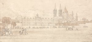 Escuela militar e iglesia abacial de San Esteban en Caen de John Sell Cotman