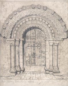 Portada norte de la iglesia de Hales, Norfolk de John Sell Cotman