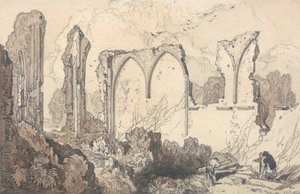 Ruina detrás de la Escuela Libre, Thetford, Suffolk de John Sell Cotman