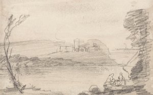 Ruina en un lago, a la manera de Richard Wilson de John Sell Cotman
