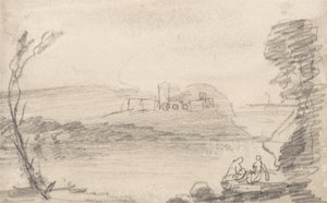 Ruina en un lago, a la manera de Richard Wilson de John Sell Cotman