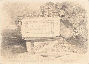 Tumba en ruinas inscrita "A.M.G." de John Sell Cotman