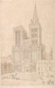 San Pedro en Lisieux, Normandía: Fachada oeste de John Sell Cotman