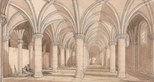 Sala de los Barones, Mont Saint Michel de John Sell Cotman