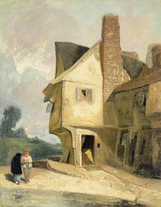 The Old House at St. Albans, c.1806 (óleo sobre cartón de molino colocado sobre tabla) de John Sell Cotman