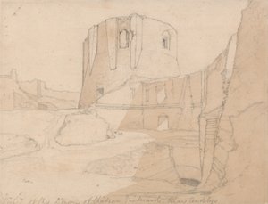 Vista del torreón de Chateau Gaillard, cerca de Andelys, Normandía de John Sell Cotman