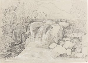 Cascada con rocas de John Sell Cotman