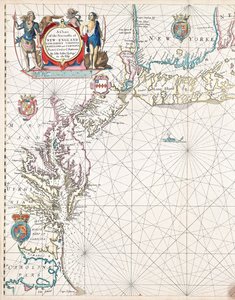 Carta de las costas marítimas de Nueva Inglaterra, Nueva Jersey, Virginia, Maryland y Carolina, desde Cabo Cod hasta Cabo Hatteras.