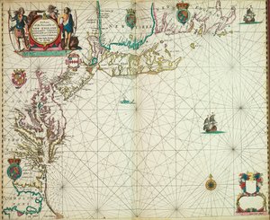 Carta de las costas marítimas de Nueva Inglaterra, Nueva Jersey, Virginia, Maryland y Carolina, desde el cabo Cod hasta el cabo Hatteras. de John Seller
