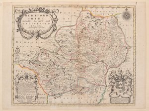 Mapa de Hertfordshire de John Seller