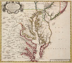 Mapa de Virginia de John Senex