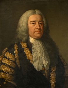 Retrato del Rt. Hon. Henry Pelham 1694-1754 de John Shackleton