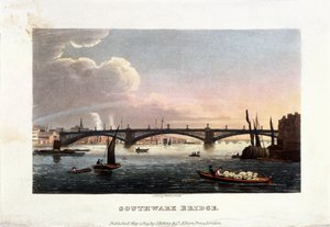 Puente de Southwark, Londres, 1819 de John Shury