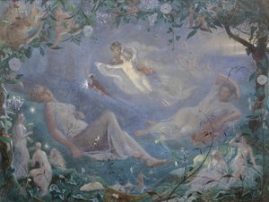 Escena de El sueño de una noche de verano, 1873 de John Simmons
