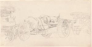 Remolques de cañón, Francia de John Singer Sargent