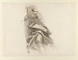 Detalle de Drapery [Crayon study no. 5.14] de John Singer Sargent
