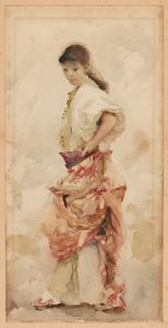 Niña con traje español