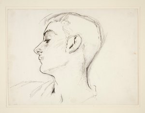 Cabeza de un joven de perfil de John Singer Sargent