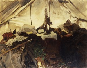 Dentro de una tienda en las Montañas Rocosas Canadienses, 1916 de John Singer Sargent