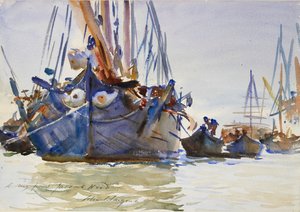 Barcos de vela italianos en ancla de John Singer Sargent