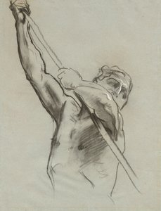 Torso masculino con poste de John Singer Sargent