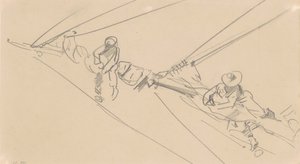 Hombres en un mástil, c.1876 de John Singer Sargent