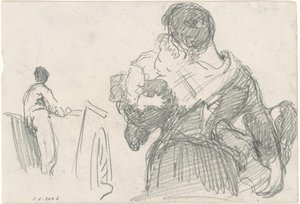 Madre e hijo [recto], c. 1871-1872 de John Singer Sargent
