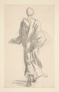 Vista trasera de una figura drapeada de John Singer Sargent