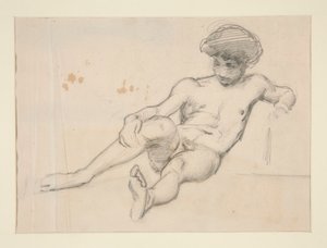 Figura desnuda reclinada de John Singer Sargent
