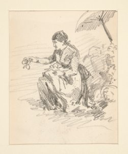 Figura de mujer sentada