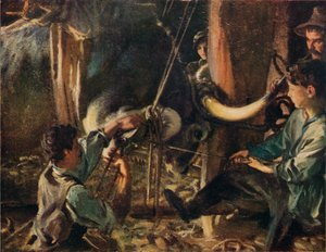 Herrando el buey, c. 1910 de John Singer Sargent