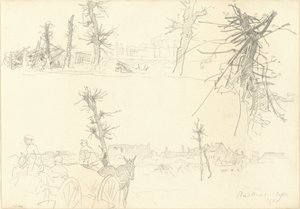 Soldados en un Paisaje Devastado [recto]