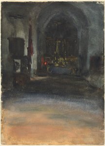 Interior de iglesia española, c. 1880