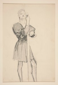 Figura de pie con una lanza de John Singer Sargent