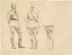 Estudios para "Oficiales Generales de la Primera Guerra Mundial" de John Singer Sargent