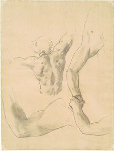 Estudios para dos figuras masculinas clásicas luchando, 1919-1920