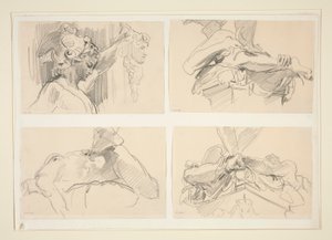Estudios de Cellini de John Singer Sargent